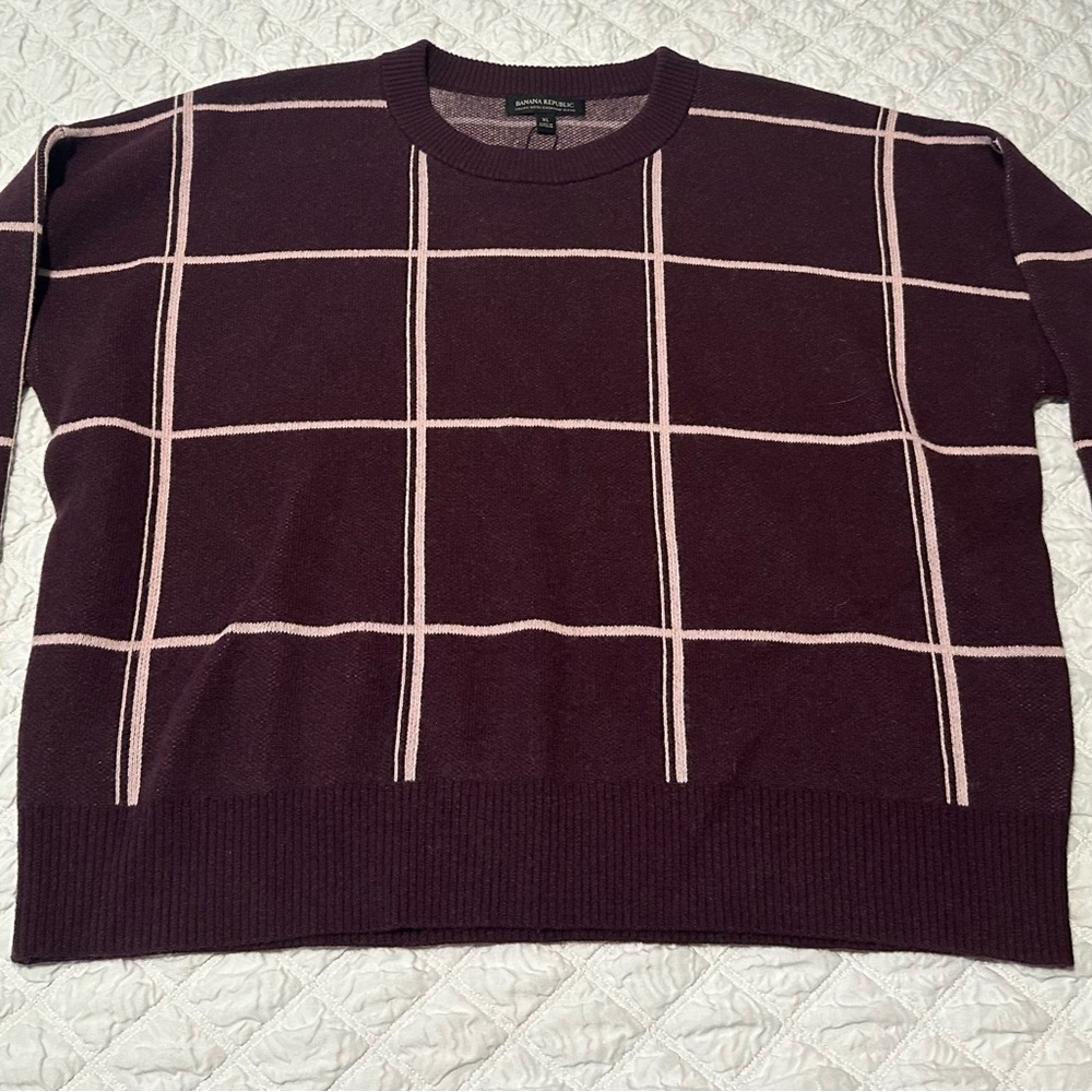 Banana Republic Plum and Blush Sweater
